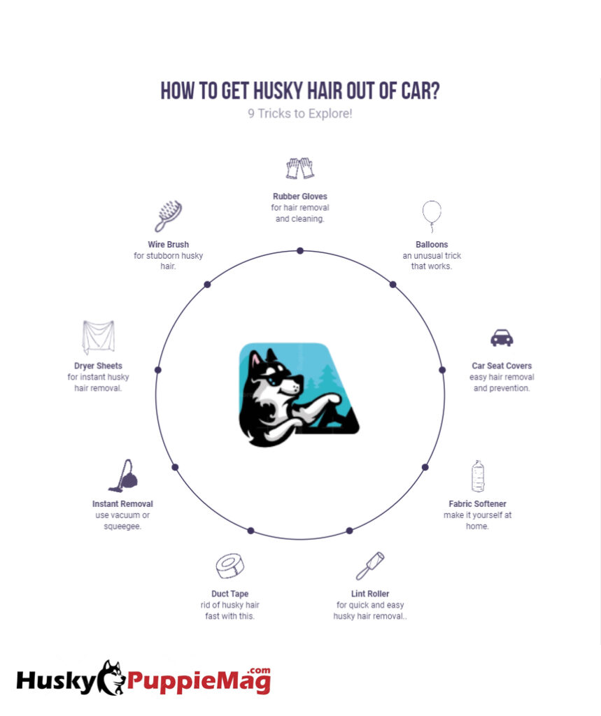 how to get husky hair out of car (infographic)